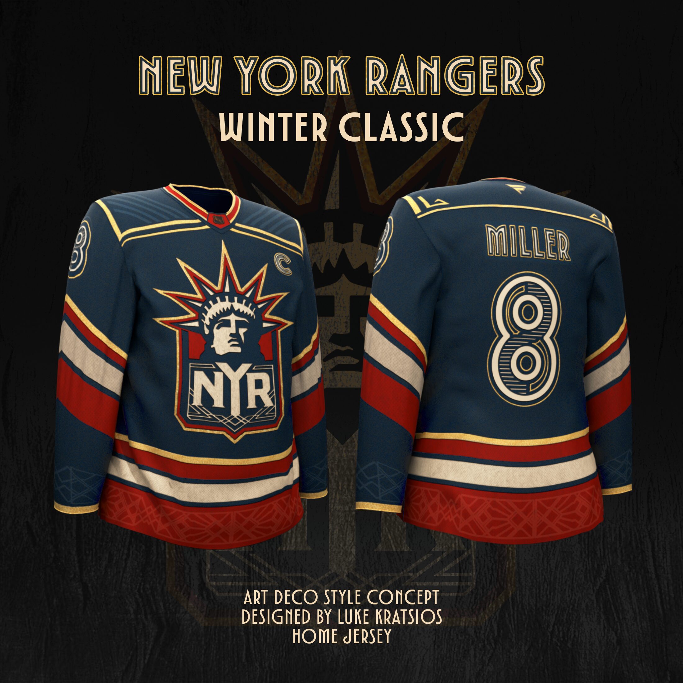 NY Rangers Winter Classic Jersey Concept
